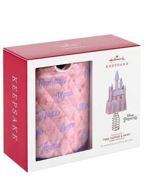 Hallmark Pink Disney Princess Mini Tree Topper & Skirt Set